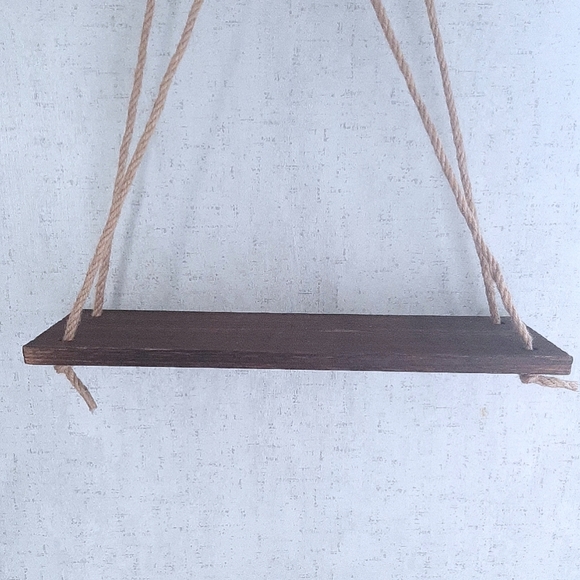 Set of Rustic Hanging Shelves - Picture 3 of 3